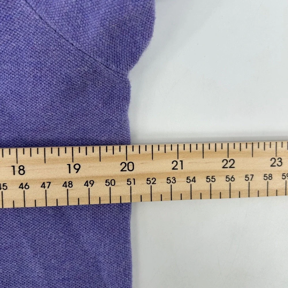 Polo Ralph Lauren Polo Shirt Mens Large Purple Slim Fit Cotton Pique Pony Logo